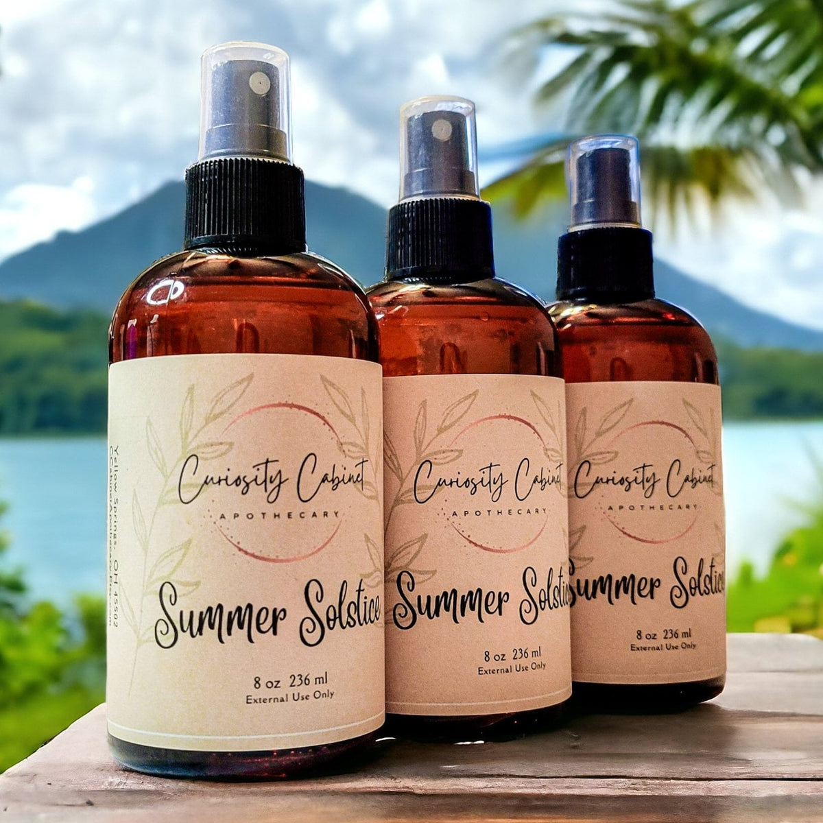 Summer Solstice Room Spray: Salty Sea, Lotus, Patchouli - 8oz Fine Mist