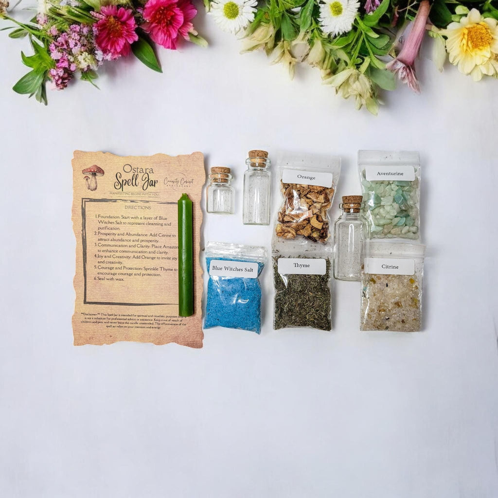 Ostara Spell Jar Kit | Spring Equinox | DIY Witchcraft | Pagan Rituals Altar Tools and Supplies