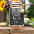 DIY Litha Spell Jar Kit: Citrine, Sunstone & Herbs - Beginner Witchcraft