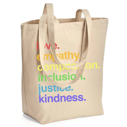 'Kindness Is' Pride Recycled Canvas Tote