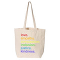 'Kindness Is' Pride Recycled Canvas Tote