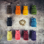 Beeswax Wise Owl Spell Candle - Wisdom & Psychic Awareness Magic
